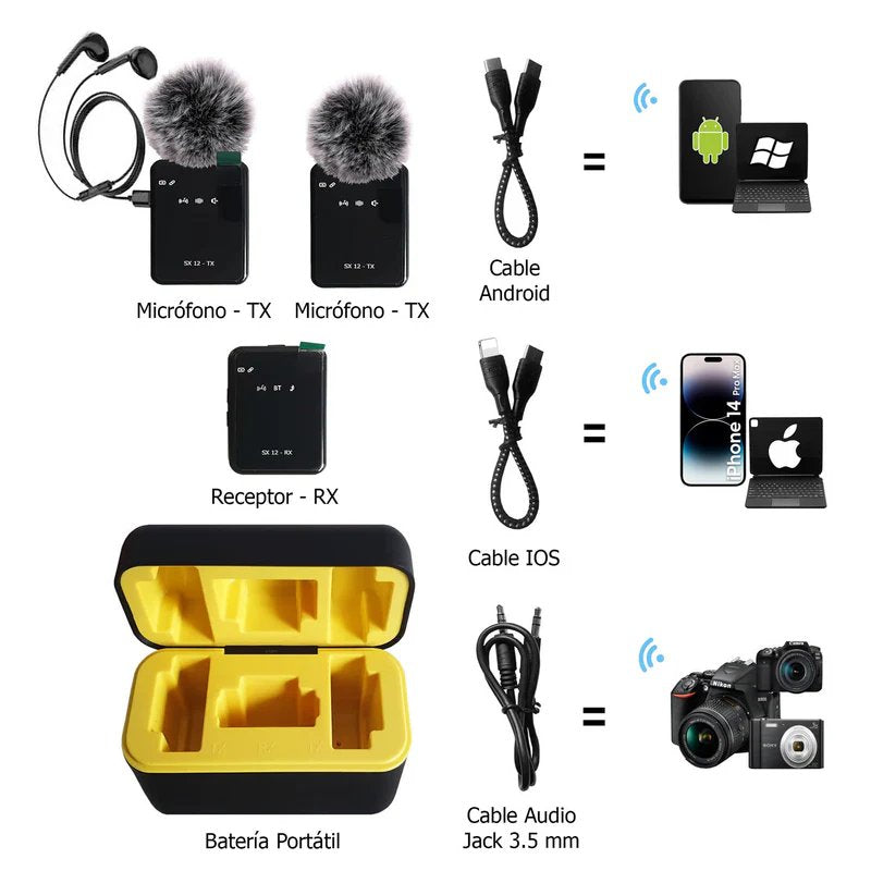 Micrófono Inalámbrico Dinámico SX12