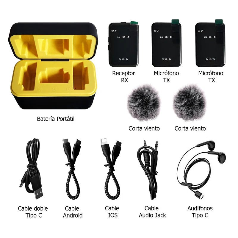 Micrófono Inalámbrico Dinámico SX12