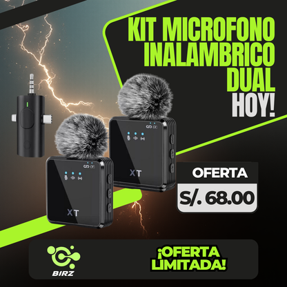 Kit Micrófono Inalámbrico Dual
